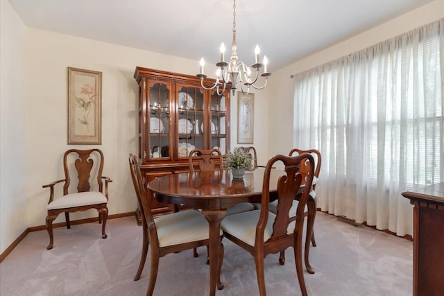 588 Montego Dr, Elk Grove Village, IL 60007 - dining room with a chandelier and light carpet