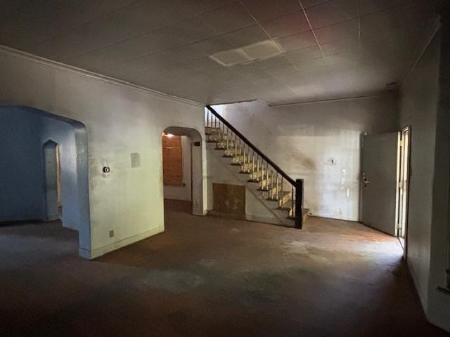 10230 S Union Ave, Chicago, IL 60628 - below grade area with arched walkways and stairway