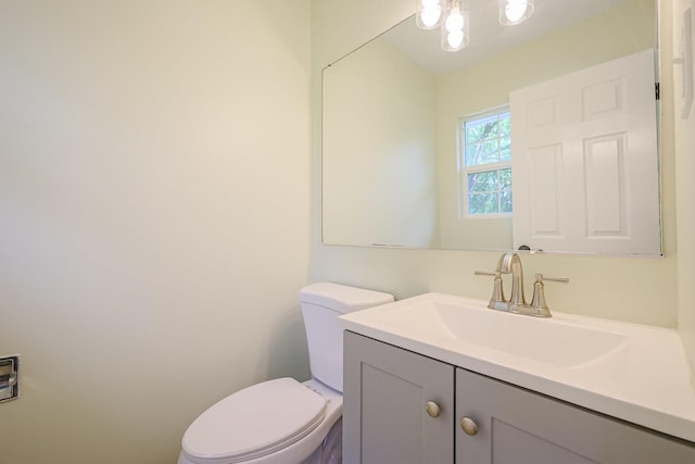 413 Channel Dr, Island Lake, IL 60042 - half bathroom with vanity and toilet