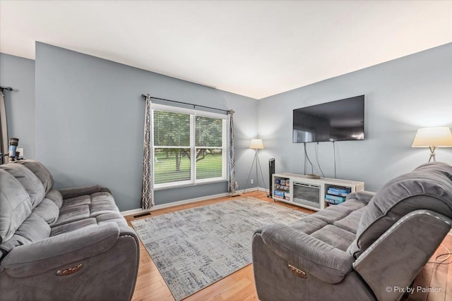 9196 Falcon Greens Dr, Lakewood, IL 60014 - living area with wood finished floors and baseboards