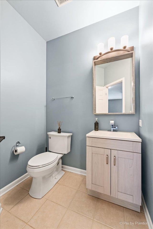 9196 Falcon Greens Dr, Lakewood, IL 60014 - bathroom with vanity and tile patterned floors