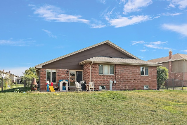 8542 Monaghan Dr, Tinley Park, IL 60487 - rear view of house with brick siding