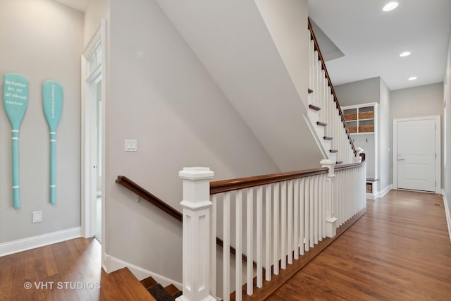6531 W Cedar Ct, Monee, IL 60449 - hallway featuring wood finished floors and recessed lighting