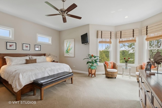 6531 W Cedar Ct, Monee, IL 60449 - bedroom with light carpet and ceiling fan