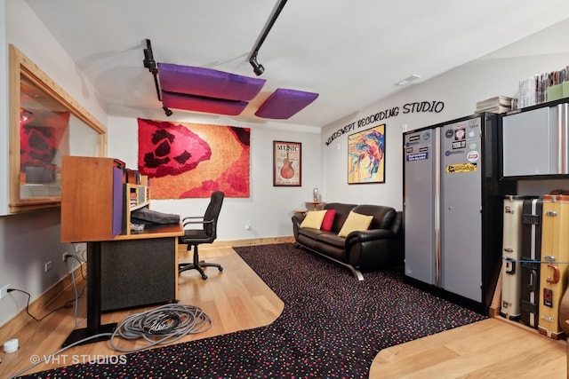 6531 W Cedar Ct, Monee, IL 60449 - office space with wood finished floors and track lighting