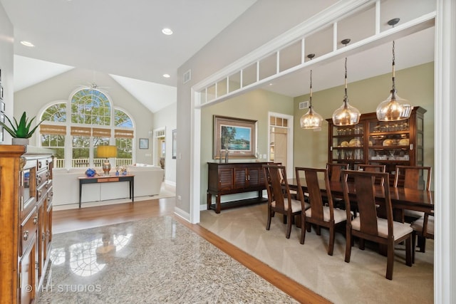 6531 W Cedar Ct, Monee, IL 60449 - dining room with wood finished floors and vaulted ceiling
