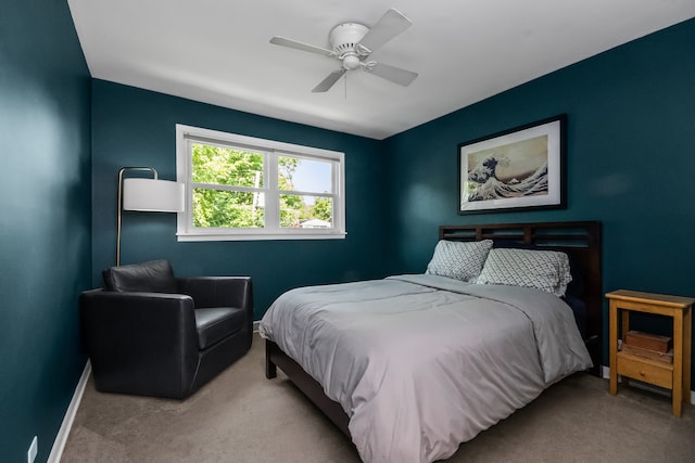 228 S Glendale Ave, Barrington, IL 60010 - carpeted bedroom with ceiling fan and baseboards