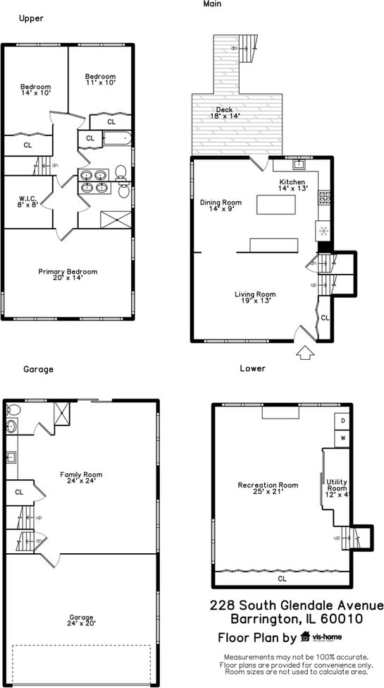 228 S Glendale Ave, Barrington, IL 60010 - view of property floor plan