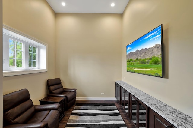 18013 Saint Andrews Dr, Marengo, IL 60152 - living area featuring dark wood-style floors and recessed lighting
