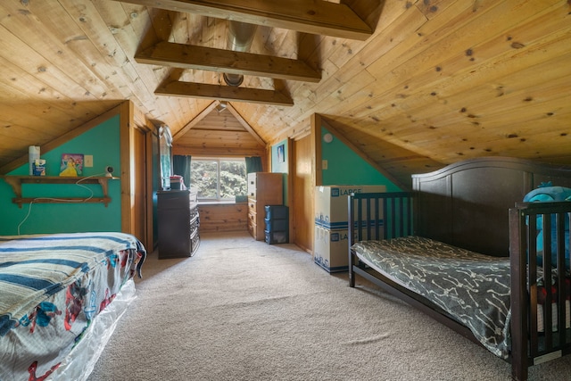 1314 Wesley Ave, Berwyn, IL 60402 - carpeted bedroom with lofted ceiling and wood ceiling