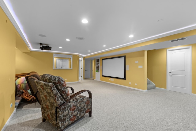 290 Knox Park Rd, Lake Zurich, IL 60047 - carpeted cinema with baseboards and recessed lighting