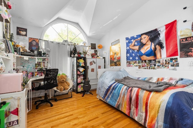 290 Knox Park Rd, Lake Zurich, IL 60047 - bedroom featuring vaulted ceiling and wood finished floors