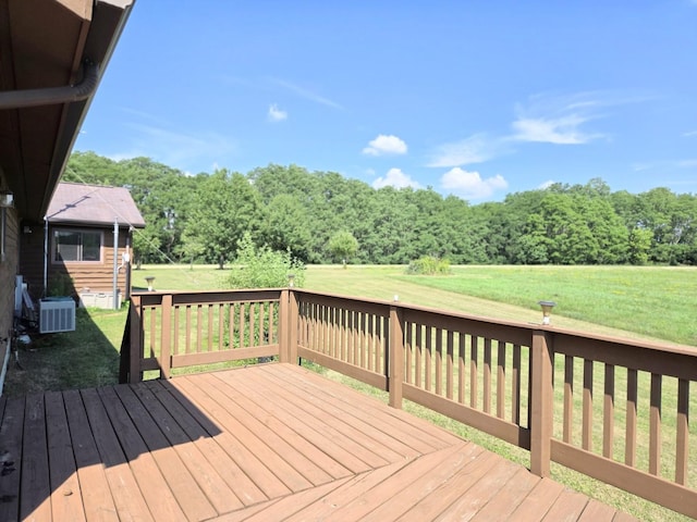 1928 Hidden Valley Dr, Lanark, IL 61046 - deck with a yard and a view of trees