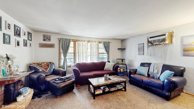 8824 Cherry Ave, River Grove, IL 60171 - carpeted living area featuring an AC wall unit