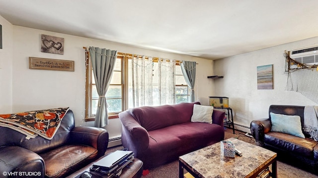 8824 Cherry Ave, River Grove, IL 60171 - carpeted living area with a baseboard heating unit