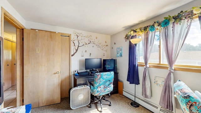 8824 Cherry Ave, River Grove, IL 60171 - home office with healthy amount of natural light and a baseboard heating unit