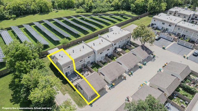 635 Robin Ct, Grayslake, IL 60030 - aerial perspective of suburban area featuring property parcel outlined