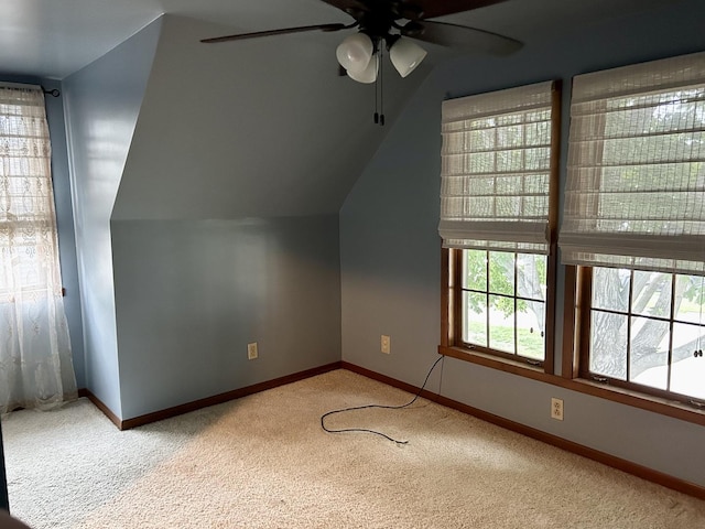 109 E Minnesota St, Spring Valley, IL 61362 - bonus room featuring carpet floors, ceiling fan, and lofted ceiling