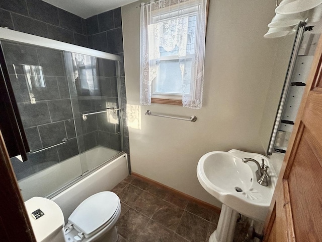 109 E Minnesota St, Spring Valley, IL 61362 - full bathroom with enclosed tub / shower combo and tile patterned floors