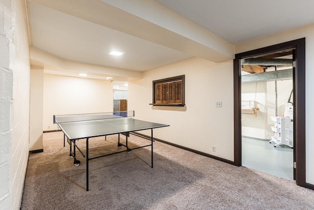 817 Meadow Ln, Sycamore, IL 60178 - game room with carpet floors and baseboards