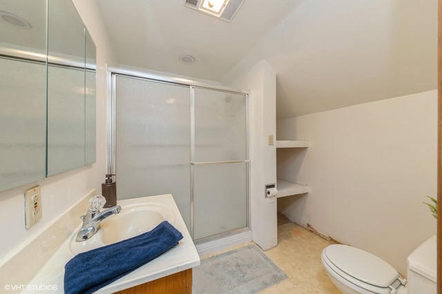 7400 Nantucket Cv, Hanover Park, IL 60133 - bathroom featuring vanity, a shower stall, and tile patterned floors
