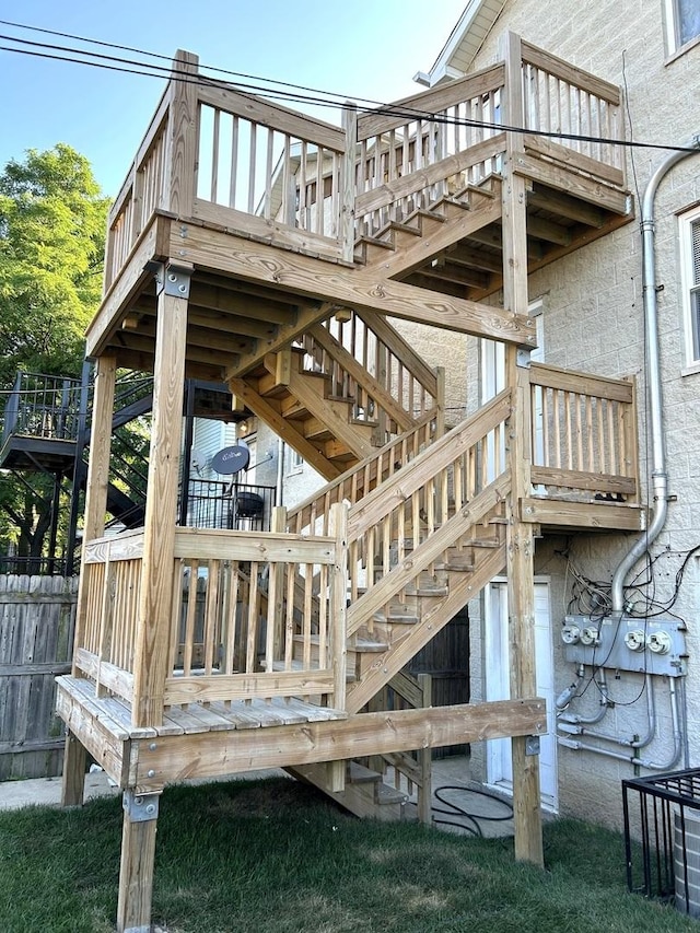 1224 S Harding Ave, Chicago, IL 60623 - deck featuring stairway