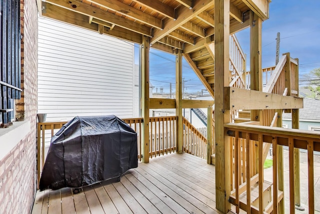 2333 N Spaulding Ave, Chicago, IL 60647 - wooden terrace with a grill