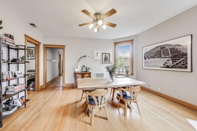 2333 N Spaulding Ave, Chicago, IL 60647 - home office featuring light wood-style flooring and a ceiling fan