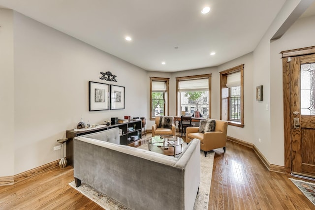 2333 N Spaulding Ave, Chicago, IL 60647 - living area with recessed lighting and light wood-style flooring