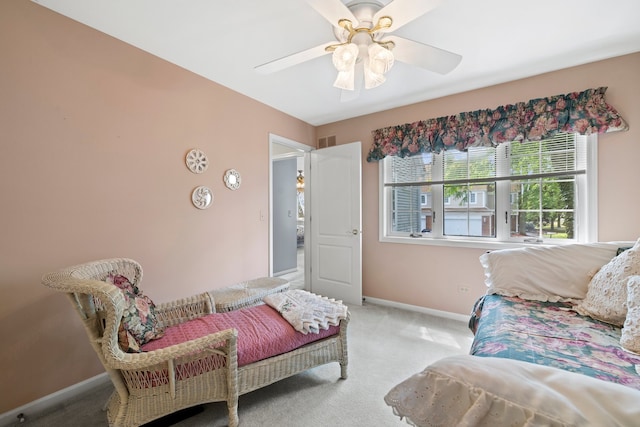 700 Monroe Dr, Lindenhurst, IL 60046 - bedroom with carpet and ceiling fan