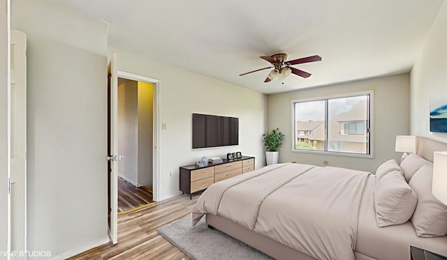 9221 Auburn Ct, Orland Park, IL 60462 - bedroom featuring light wood-style flooring and ceiling fan