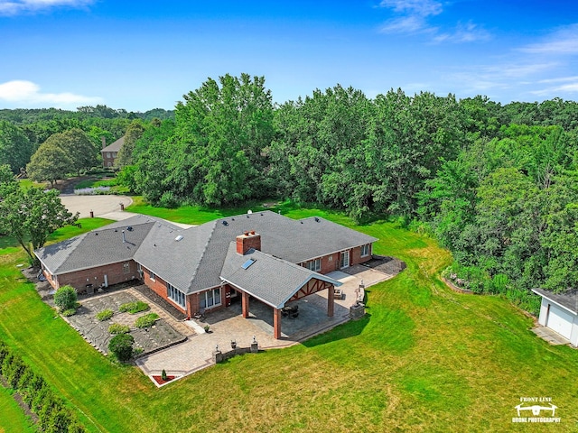 15442 W Purley Ct, Homer Glen, IL 60491 - aerial view of property and surrounding area featuring a forest