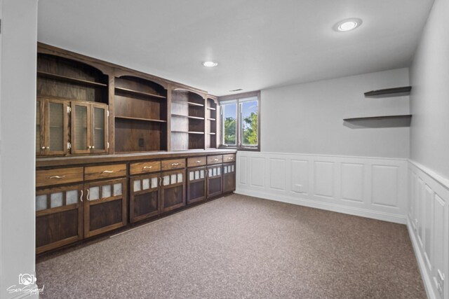 658 Brookside Ln, Frankfort, IL 60423 - unfurnished office featuring recessed lighting, carpet, and a wainscoted wall
