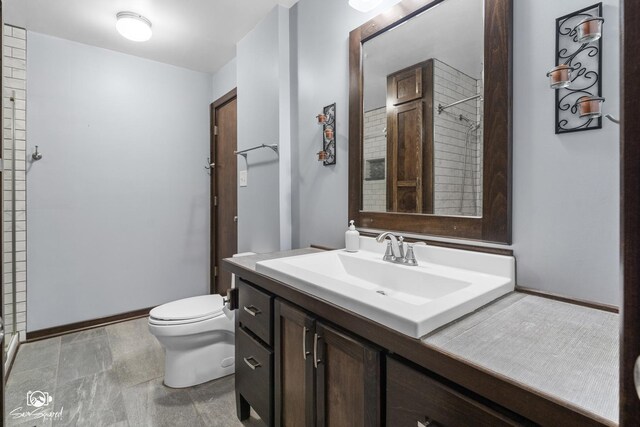 658 Brookside Ln, Frankfort, IL 60423 - bathroom featuring vanity and tiled shower