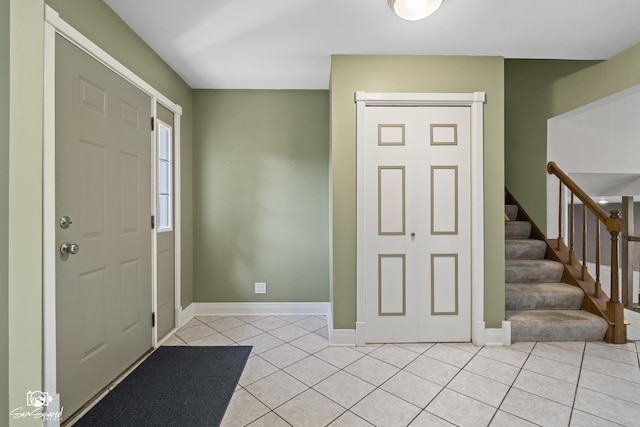 658 Brookside Ln, Frankfort, IL 60423 - foyer with light tile patterned floors and stairway
