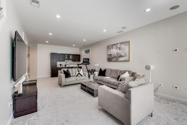 922 N Hermitage Ave Unit 1, Chicago, IL 60622 - living room with light colored carpet and recessed lighting