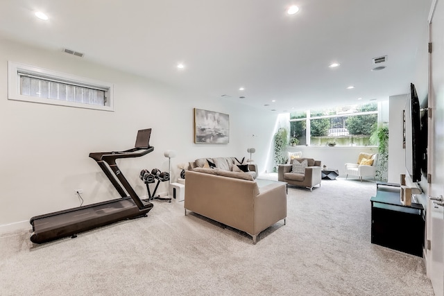 922 N Hermitage Ave Unit 1, Chicago, IL 60622 - living room featuring carpet floors and recessed lighting