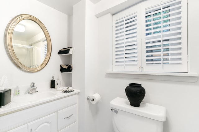 400 Selborne Rd, Riverside, IL 60546 - bathroom featuring vanity and a shower with shower door