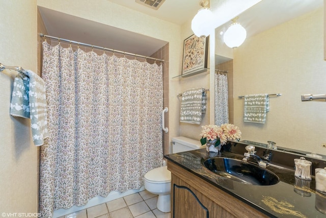 900 W Sunset Dr Unit 405, Glenwood, IL 60425 - bathroom featuring tile patterned floors, vanity, and a shower with shower curtain
