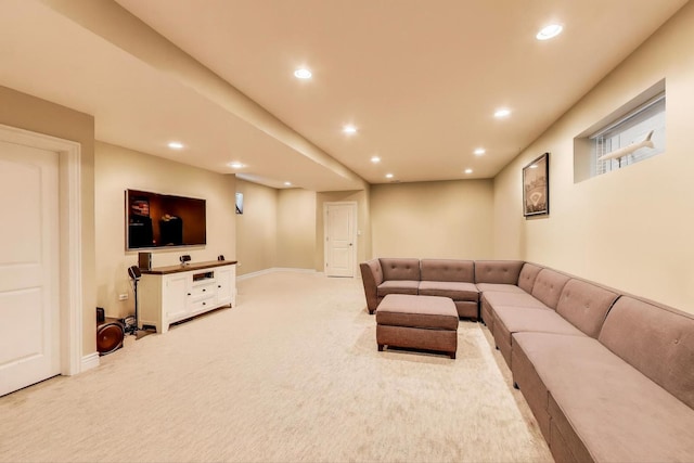 6067 N Oconto Ave, Chicago, IL 60631 - living area featuring light carpet and recessed lighting