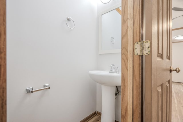 1501 Simms St, Aurora, IL 60504 - bathroom with wood finished floors