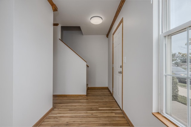 1501 Simms St, Aurora, IL 60504 - hall with light wood-type flooring and stairway