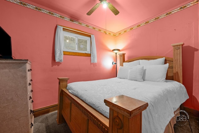 1246 N Monitor Ave, Chicago, IL 60651 - carpeted bedroom with a ceiling fan and baseboards