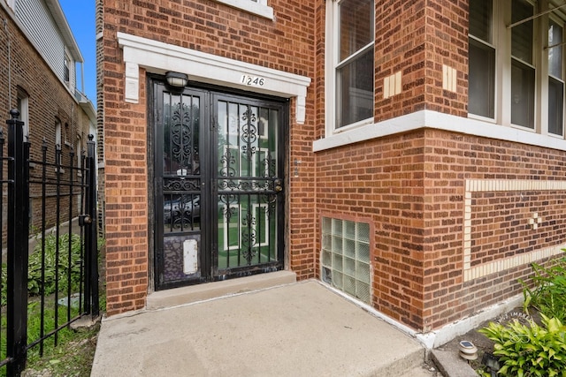 1246 N Monitor Ave, Chicago, IL 60651 - view of exterior entry with brick siding and french doors