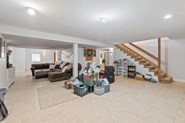 2301 Kerry Ln, Darien, IL 60561 - living area with stairs and recessed lighting