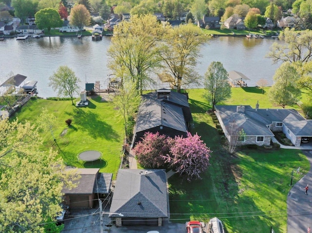 1423 N River Rd, Mchenry, IL 60050 - aerial view of residential area featuring a large body of water