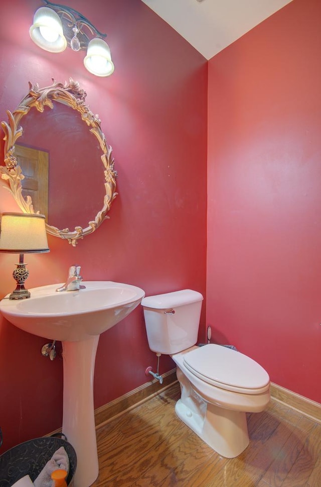 381 Chesapeake Ln, Oswego, IL 60543 - half bathroom with toilet and baseboards