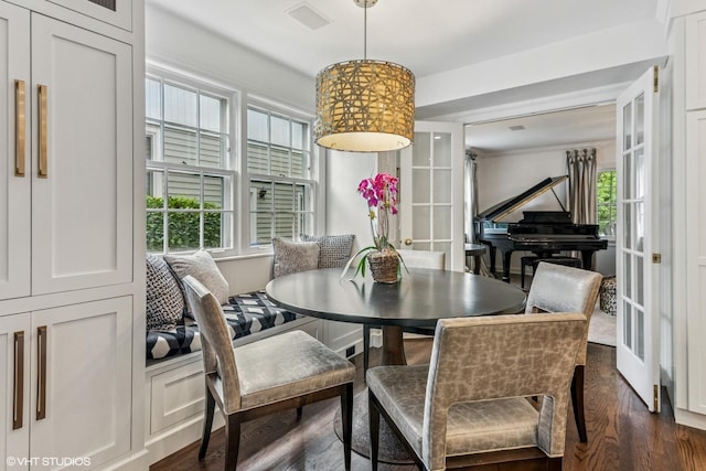 261 Woodstock Ave, Glen Ellyn, IL 60137 - dining area featuring french doors and dark wood finished floors