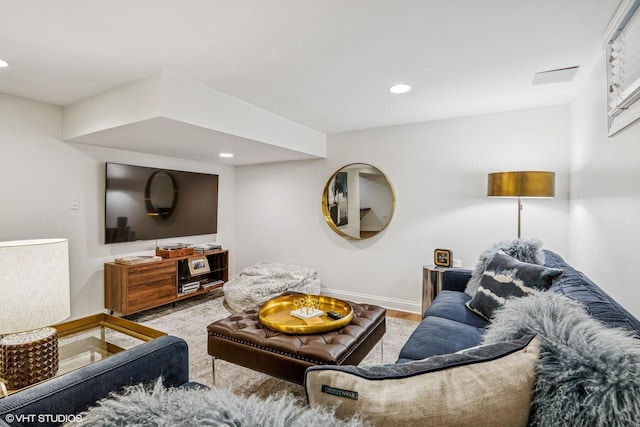 261 Woodstock Ave, Glen Ellyn, IL 60137 - living area with recessed lighting and wood finished floors