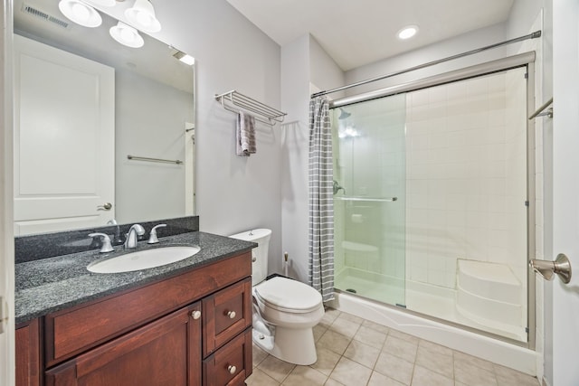 50 N Plum Grove Rd Unit 703E, Palatine, IL 60067 - full bathroom with a shower stall, tile patterned flooring, and vanity